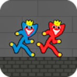 Red and Blue Stickman Huggy 2