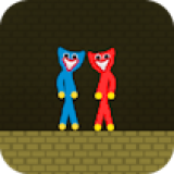 Red and Blue Stickman Huggy